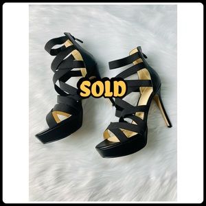 NWOT Guess Labbet Strappy Heels Women Size: 9.5M